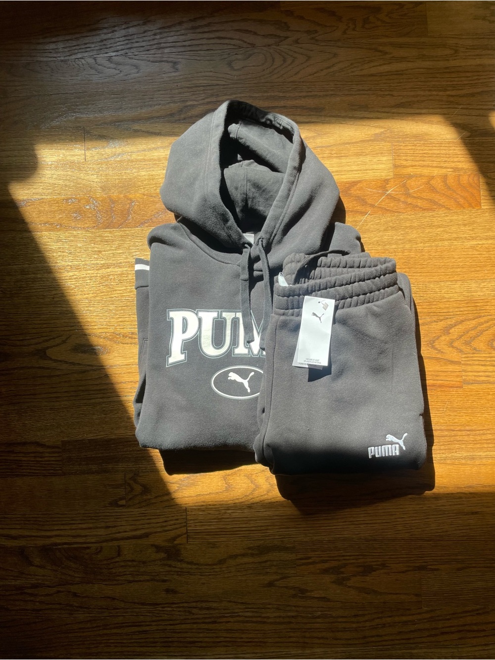 Puma medium hoodie, and small NWT pants